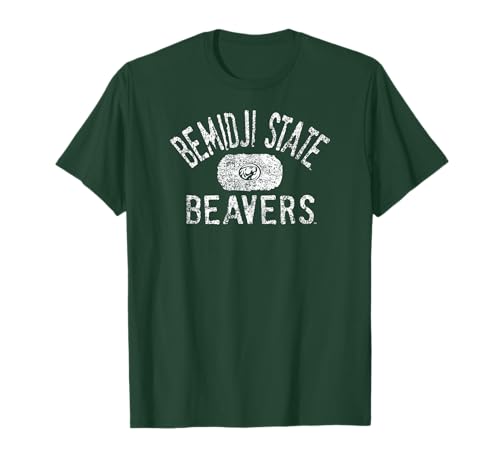 Bemidji State Beavers Vintage Logo Green Officially Licensed T-Shirt