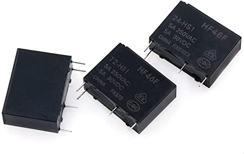 Relais HF46F-005-HS1 5V 5A lot de 10 pièces pour commutation 4 broches
