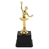 Mikinona Ballerina-Pokal: Goldener Pokal für Ballett-Mottopartys und -Spiele – Kleiner Kunststoff- für Tanzwettbewerbe, Teilnehmerauszeichnungen oder Schulen (24 x 7 cm)