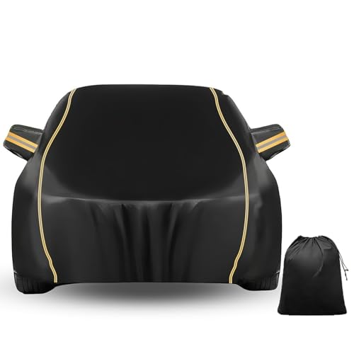 LinGKon Funda para Coche para Citroen e-Berlingo 1996-2024丨Funda Coche Exterior Impermeable Transpirable Funda Completa del Coche Rasguño Anti-UV Resistente Al Polvo con Cremallera(Black)