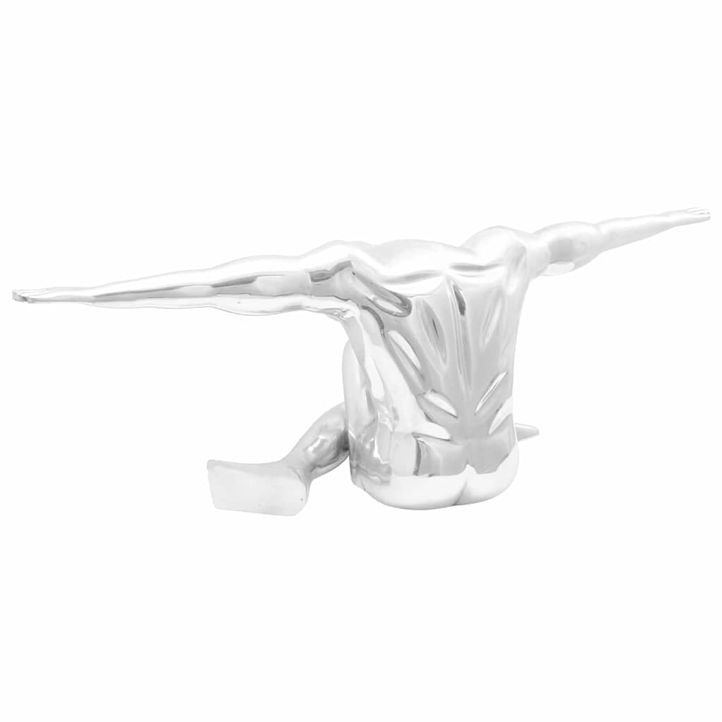 vidaXL Rzeźba Srebrny 91,5 x 32 x 33 cm Aluminium