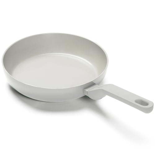 Image of Ember Cookware Arcilla Ceramic Frying Pan 24cm | Non Stick Cookware | Non Toxic Pan | ISI Certified | Ceramic Fry Pan for Cooking | PFAS & PTFE Free | 5-Year Warranty | Grey
