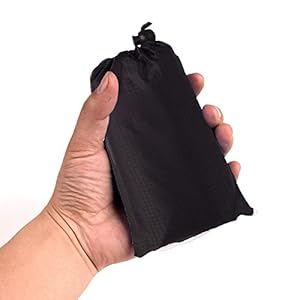 Generic Bâche de camping imperméable légère avec pied de tente et parasol pour camping, auvent, tapis de sol, tente, surface de sol (noir)