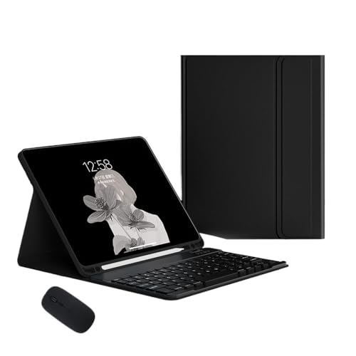 Étui en cuir PU iPad Pro 13 2024 avec clavier et souris amovibles