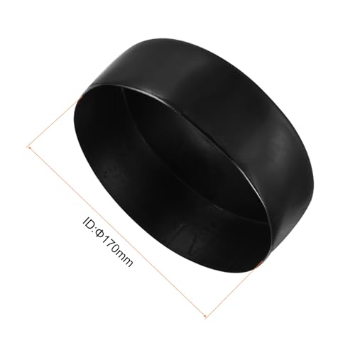 Image of uxcell 2pcs Rubber End Caps 170mm(6.7 inch) ID Vinyl Round Tube Bolt Cap Cover Screw Thread Protectors Black, 50mm Height