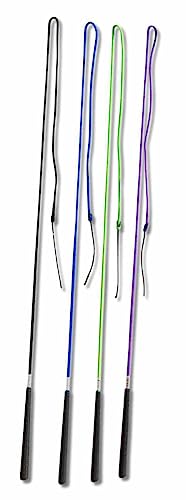 AMKA Bogenpeitsche Fahrpeitsche 100 cm für Horsemanship Bodenarbeit Fahrsport Diverse Farben gummierter Spezialgriff