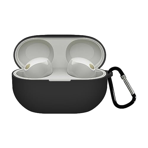 wf-1000xm5 ケース、シリコンイヤホンカバー防塵ワイヤレスイヤホンプロテクター、WF-1000XM5 イヤホン用ソフトイヤホンシェルカバー、素晴らしい仕上がり、強化された落下防止セキュリティ