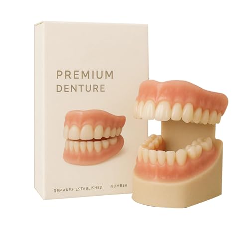 Glidewellpd Premium Denture, Smileasego Dentures False Teeth Set, Cuscinetti Comfort Di Qualità Professionale Per Una Vestibilità Sicura, Kit Per La Cura Dentale Per Uso Quotidiano (1pcs)