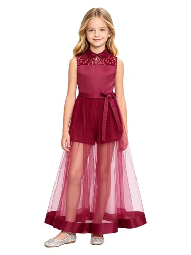 Combinaison robe de princesse fille en tulle pour bal de promo et mariage