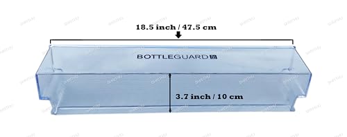 SHRITHU Bottle Shelf Rack for Fridge Compatible with Haier Double Door Refrigerator Gross Volume 320 Liter Pack of 1 Transparent view 2