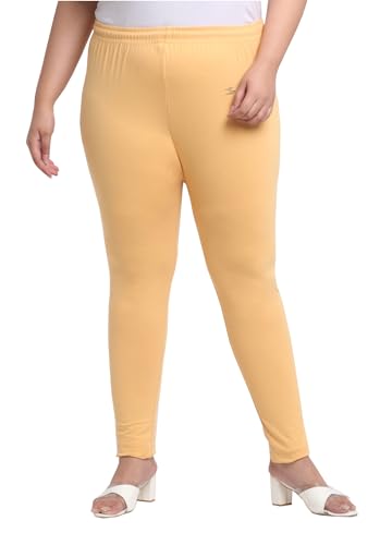 Image of Soft Cotton Ankle Lenght Solid Regular and Plus 35 Colours Leggings for Womens and Girls (Sizes :- M to 6XL)