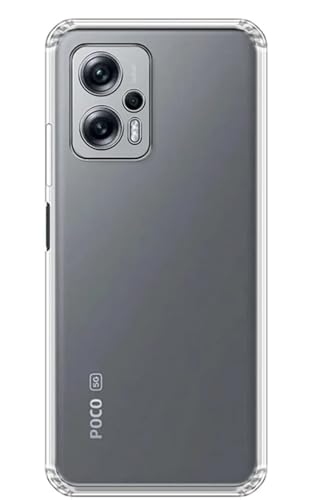 Image of COVERBLACK Soft Rubber Back Cover Compatible Model for Redmi Note 11T Pro - Transparent