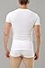 Underworks Mens Microfiber Compression V-Neck T-Shirt, XLarge, White