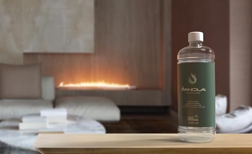 Planika Fanola Premium Flüssiger Brennstoff - Bioethanol für Kamine - Pflanzlichen Ursprungs - Saubere Verbrennung - Rauch-, ruß- und aschefrei - Umweltneutral - 12x1L