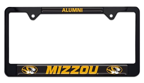 AMG Company University of Missouri Mizzou Tigers Metal License Plate Frame (Black Frame (Alumni))