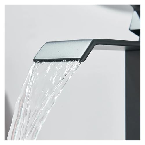 Grifo de cascada monomando para renovar el lavabo de un baño moderno y zen 2