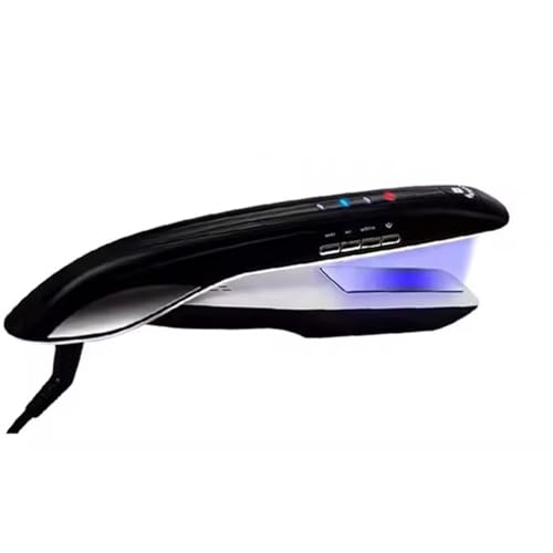 Plancha profesional portátil para cabello con luz roja y azul miniatura 1