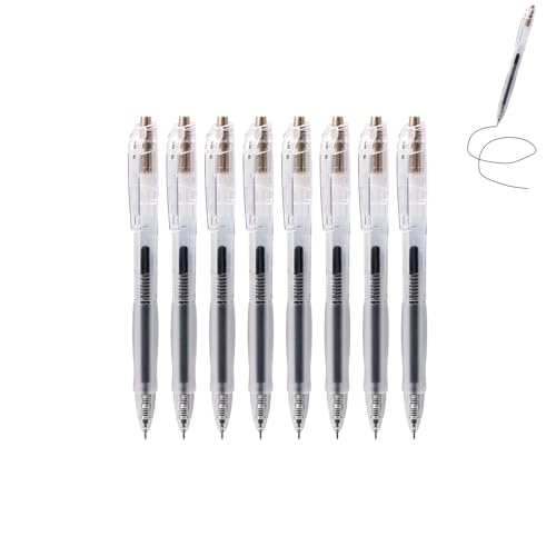 Bolígrafo Gel Punta Ultra Fina 0.35mm Pack 8 Negro