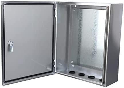 XBTGS Scatola di recinzione elettrica in acciaio inossidabile resistente alle intemperie, scatola di giunzione a parete con piastra di montaggio per controllo dell'alimentazione interna/esterna, 40 x