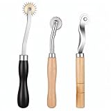 MBAIYO 3 Pcs Tracing Wheel Sewing Set, Professional Stitch Marking Spacer Tool Stainless Steel Rotary Perforator for Sewing Patterns, Leather & Craft Projects