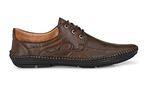 Image of MACTREE Men Flexible-Stitched Sole Premium Formal Shoes for Men D-K10 Brown-Tan 9