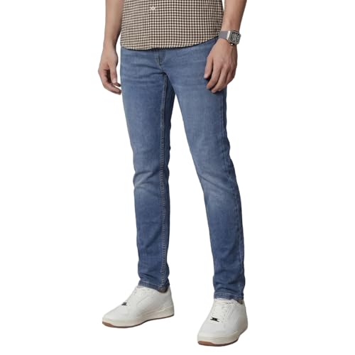 Image of WROGN Men's Slim Fit Jeans | Cotton Stretch | Solid | Casual Denim