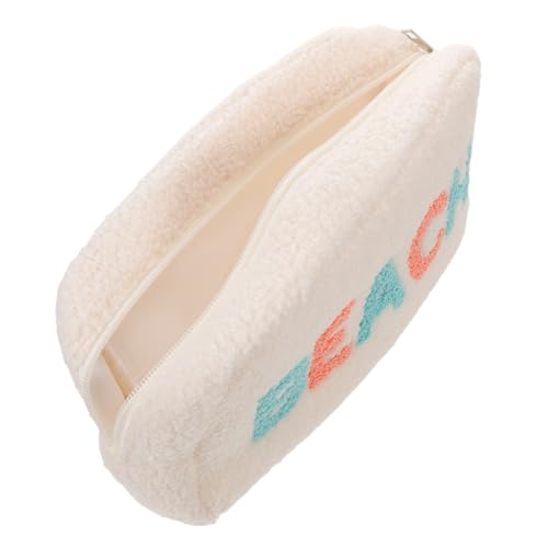 Angoily Estuche de Peluche para Lápices Pequeño y Portátil Cremallera Organizador Escolar Multifuncional para Bolígrafos y Artículos de Papelería Color Beach Adecuado para Estudiantes