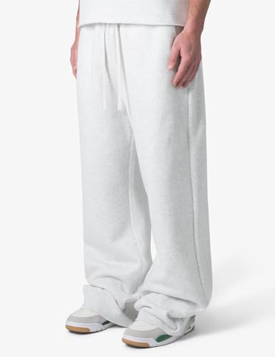 Image of HeSaYep Men's Baggy Sweatpants Cotton Fleece Wide Leg Sweat Pants