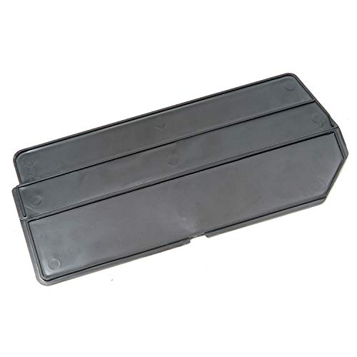 Quantum DUS224 Storage Bin Divider Accessory | Tools Supply Parts Container Separator Fits with QUS224 Bin for Industrial Warehouse Hardware Factory School Office Hospital | Black, Plastic (Pack of 6)