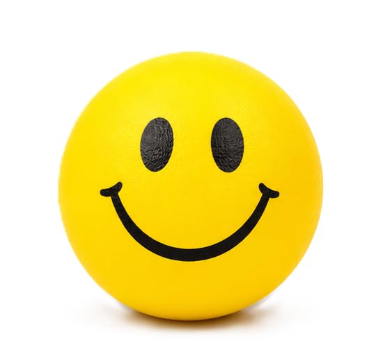 Smiley Face Stress Ball for Hand Exercise, Yellow | Soft Foam, Anxiety Relief, Finger Grip Strengthener, For Kids & Adults, Squeeze Therapy-image-10