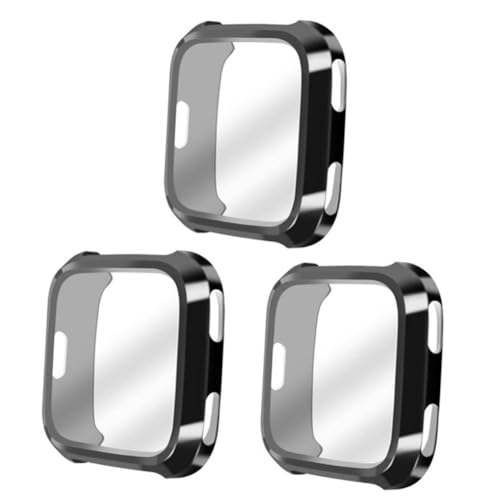 Housoutil 3pcs Watch Protector Watch Cover Poached Egg Maker Protective Film Cork Bark Watch Protect Shell Black Case Black Watch Case Ladder Tread Watch Shell Screen Accessories