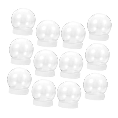 IMIKEYA Boules à Neige Design Simple et Pratique pour Bricolage 12 Pièces en Plastique Transparent 150ml pour Créatifs de