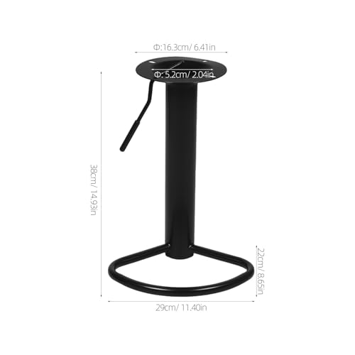 Base giratoria para taburete de bar de hierro negro con reposapiés para cocina 4
