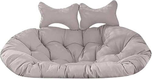 Cojín doble para silla de huevo, impermeable, repuesto para hamaca de patio con reposacabezas, accesorio para muebles de exterior