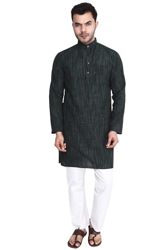 Image of Men's Khadie Cotton Relaxed Straight Kurta