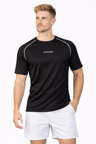 Image of Men's Black Raglan T-Shirt, Breathable Polyester, Active Wear for Gym and Sports