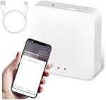 Tuya Gateway, WiFi Hub, Bluetooth Smart Home Bridge, Compatible avec 128 Dispositifs, Télécommande pour les serrures Tuya Smart, Blanc