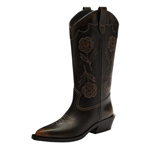 Coach Women's Aria Loved Leather Tall Cowboy Boot Knee High