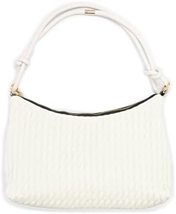 NAARIIAN quilted shoulder bags for Women,Small Hobo handBags,puffer bag with Adjustable Strap(white bag)