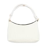 NAARIIAN quilted shoulder bags for Women,Small Hobo handBags,puffer bag with Adjustable Strap(white