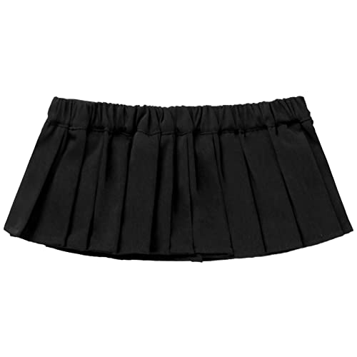 Womens Extreme Mini Dance Skirt Preppy Style Pleated Skirts Flare A Line Cosplay Dress4