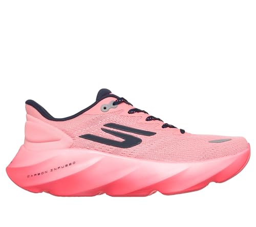 Skechers Chaussures de Course Aero Burst Performance pour Femme – Max Cushioning Low Top Mesh Athletic TrainerSneakers, Bordure Textile Rose Marine, 37 EU