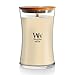 WoodWick Vanilla Bean Glass Jar Scented Candle, Large 22 oz.