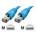 Produktbild Tecline 71401b 1 m Cat6 a S/FTP (STP) blau Netzwerk-Kabel  Netzwerk-Kabel (1 m, CAT6 A, RJ-45, RJ-45, S/FTP (STP), männlich/männlich)