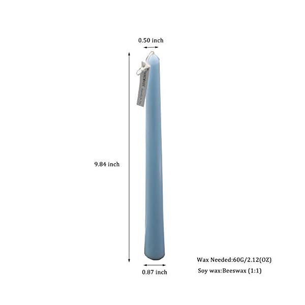 MILIVIXAY Kerzenformen aus langlebigem Kunststoff fÃ¼r die Herstellung von Kerzen, klassische hohe Kegelform, HÃ¶he: 25 cm, Durchmesser oben: 1,3 cm, Durchmesser unten: 2,2 cm. – Bild 5