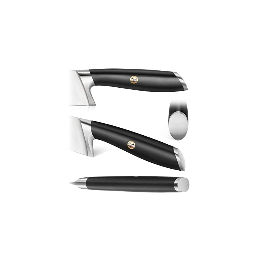 Cangshan L Series 7-Piece Cleaver Knife Block Set, Forged German Steel, Black, 1027112