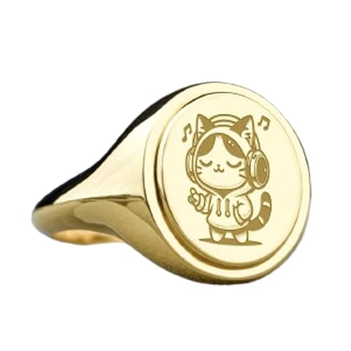 Bague chat argent 925 chevalière ovale plaqué or pour femme et homme