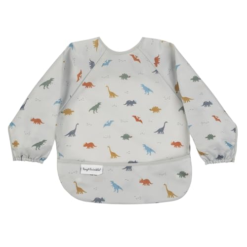 Image of Tiny Twinkle Long Sleeve Bib for Babies & Toddlers – Waterproof Smock Bib for Eating – Machine Washable & Mess-Proof, Baby Feeding Essential & Shower Must-Have(Dinosaur, 6–24M)