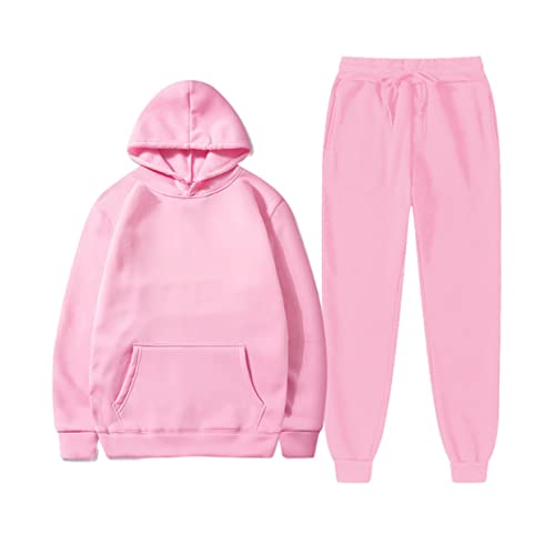 Sweat à capuche en polaire de survêtement d'hiver rose pour un confort thermique XXXL
