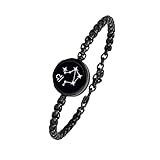 INOWL Long Distance Touch Bracelets, Couple Bracelets, Remote Intelligent Matching Couple Bracelets,Bracelets Jewelry, Libra constellations, Black